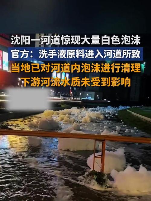 一河流现白色泡沫，河流出现白色泡沫