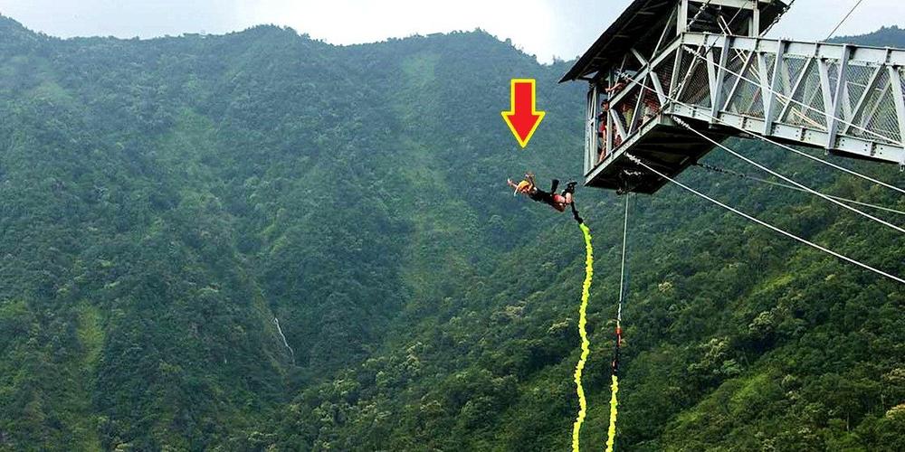 蹦极不用绳便宜1000，蹦极不带绳