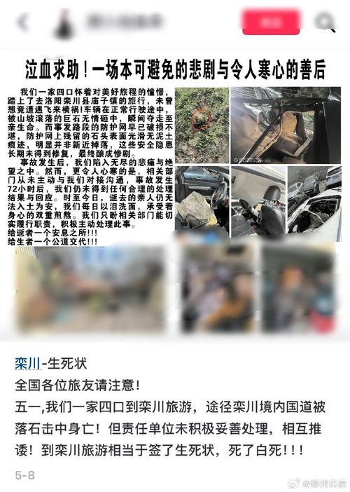 观光车落水致4人遇难，观光车坠落